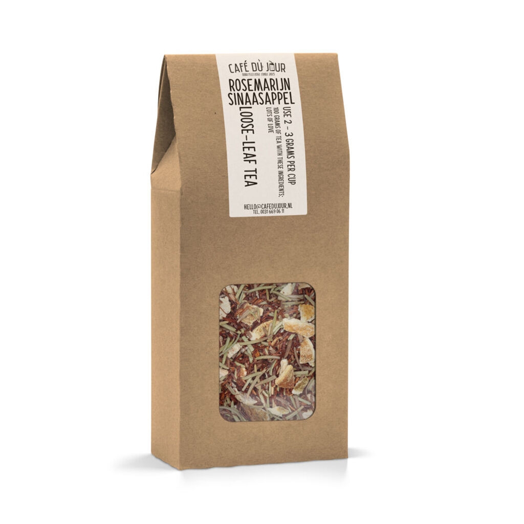 Romero y Naranja - Té Rooibos 100 gramos - Café du Jour té suelto