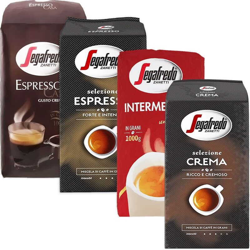Segafredo degustación paquete de café en grano 4 x 1 kilo