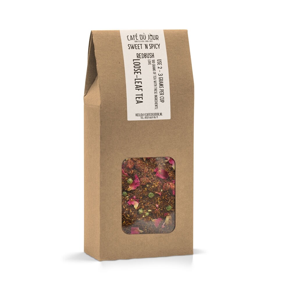 Sweet 'n Spicy Redbush - Té Rooibos 100 gramos - Café du Jour té suelto