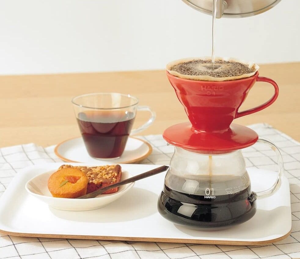 Dripper Hario V60 - porcelana roja - tamaño 01
