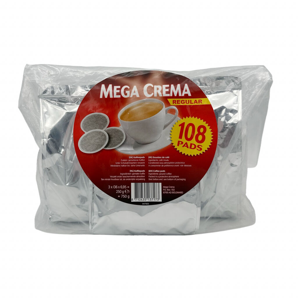 Mega Crema Regular - monodosis de café - 108 unidades