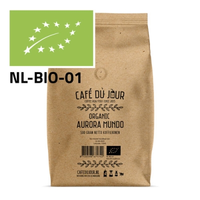 Aurora Mundo - Café en grano ecológico - 500 gramos