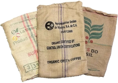 Sacos de café de yute usados (10 unidades)