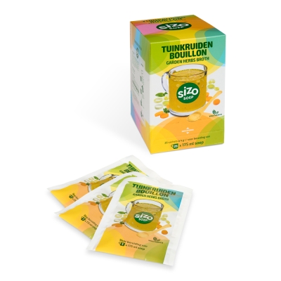 Sizo Soup Garden Herbs Broth - sopa instantánea - 26 sobres