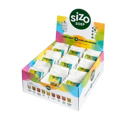 Sizo Soup Display Box 9 sabores - sopa instantánea - 95 sobres