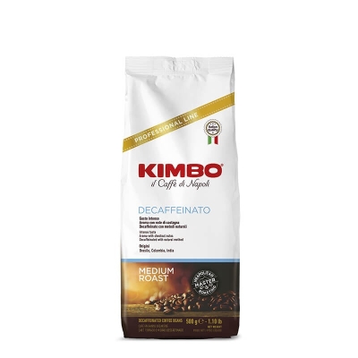 Kimbo Decaffeinato - café en grano - 500 gramos