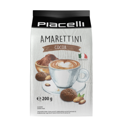 Cacao Amarettini - Macarrones italianos - 200 gramos