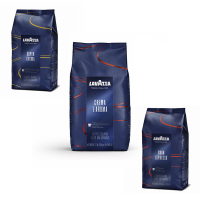 Paquete degustación Lavazza Blue line - café en grano - 3 x 1 kilo
