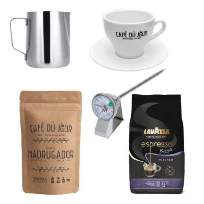 Pack de inicio - Cappuccino - accesorios y 2 kg de café en grano