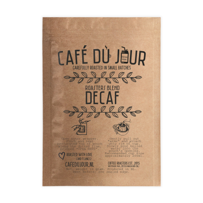 Café du Jour Café de goteo en monodosis - Mezcla de tostadores DECAF - ¡café de filtro para llevar!