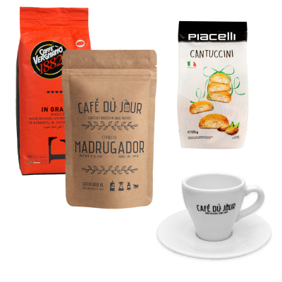 Pack de inicio - Cuarto Espresso - accesorios y 2 kilos de café en grano