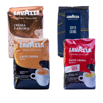 Pack Degustación Lavazza Crema - café en grano - 4 x 1 kilo