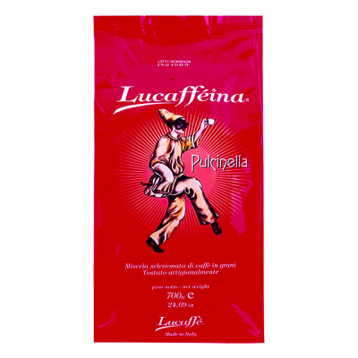 Lucaffé Pulcinella - café en grano - 700 gramos