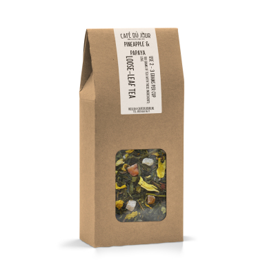 Piña y Papaya - Té verde 100 gramos - Café du Jour té a granel