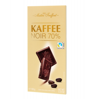 Chocolate negro 70% - con café - 100 gramos
