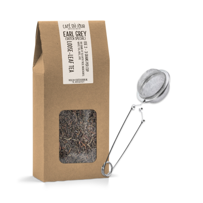 Café du Jour té fresco a granel - para principiantes - 1 x 100 gramos de té y exprimidor de té