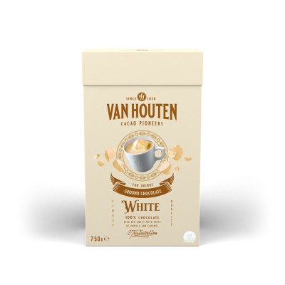 Chocolate blanco molido Van Houten - Chocolate blanco con leche - 750 gramos