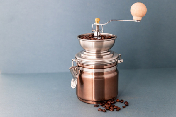 La Cafetière - molinillo de café / molinillo de granos - Cobre y acero inoxidable