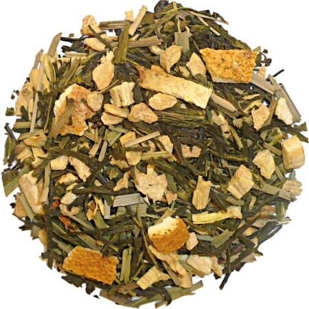 Sencha de Naranja y Jengibre - Té verde 100 gramos - Café du Jour té suelto