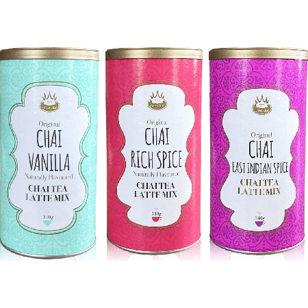Royal Chai Latte Trio - Vainilla, Rich Spice & East Indian Spice 3 x 340g