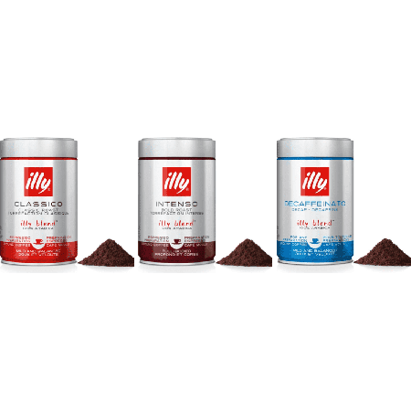 illy Pack Degustación Espresso con Descafeinado - café molido - 3 x 250 gramos