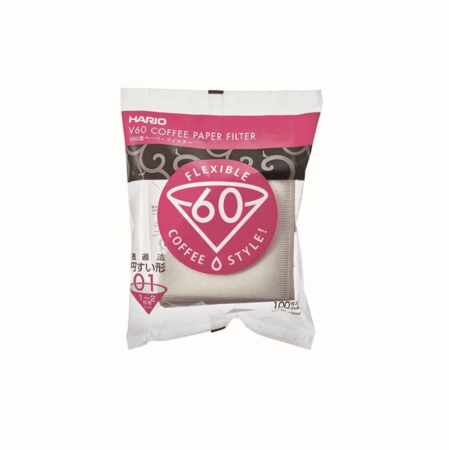 Filtros de café Hario V60 - tamaño 01 color blanco (VCF-01-100W) - 100 unidades