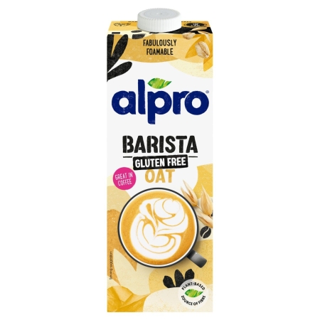 Alpro Barista Avena - bebida espumable sin gluten - caja de 8 x 1 litro