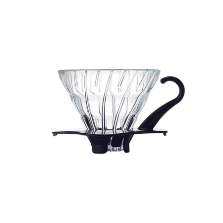Hario V60 dripper - vidrio negro - talla 01
