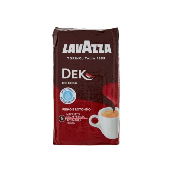 Lavazza DEK Intenso Cafeïnevrije - gemalen koffie - 250 gram