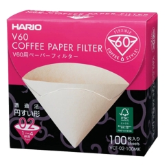 Filtros de café Hario V60 - tamaño 02 color marrón (VCF-02-100MK) en caja - 100 unidades