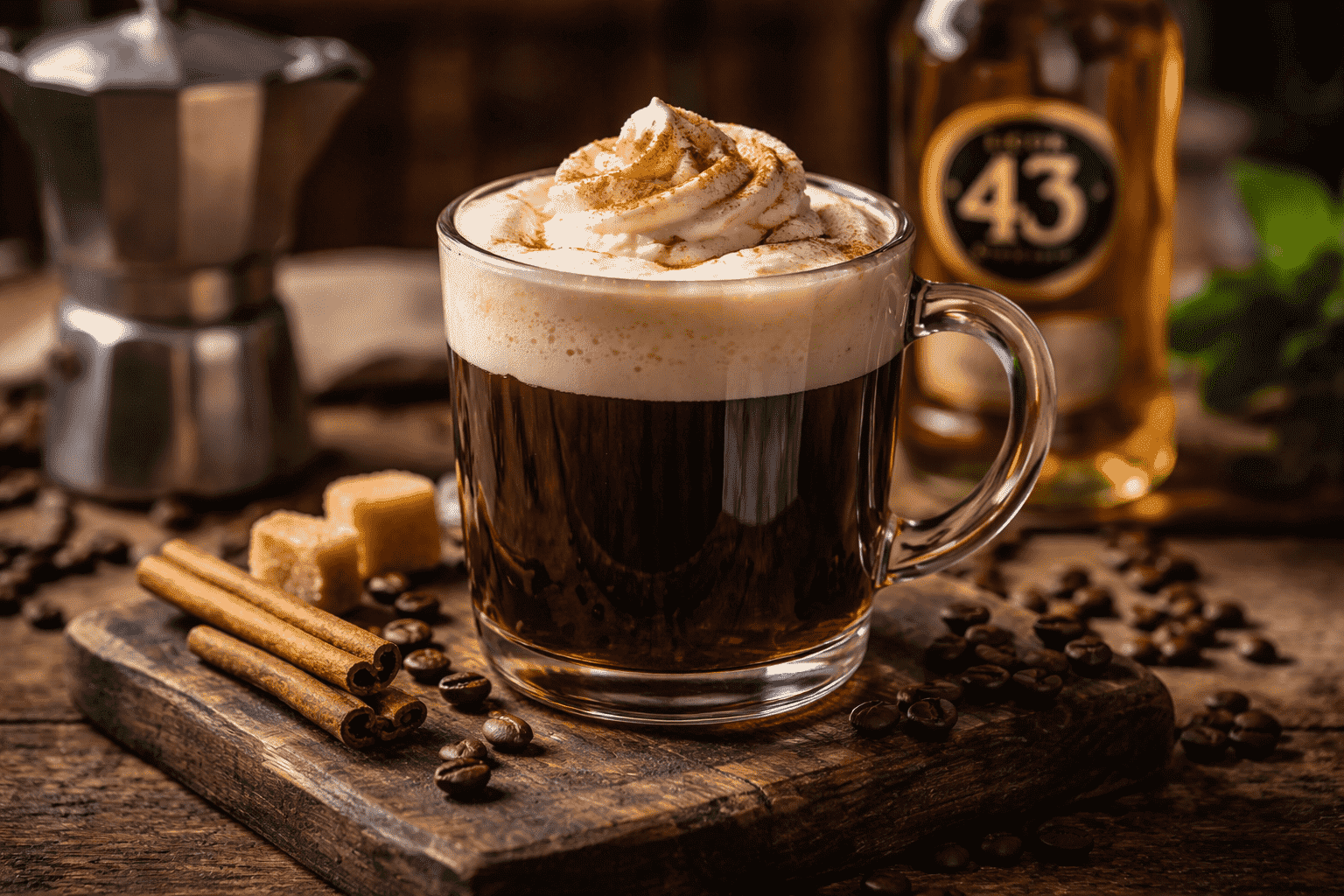 Licor de café en el café español