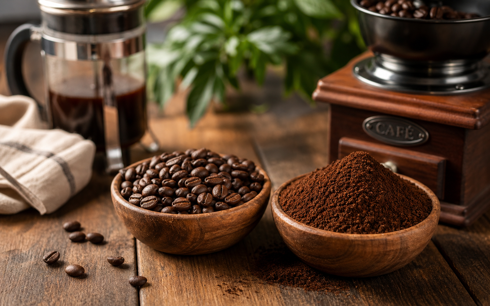 Café molido al momento vs café molido previamente