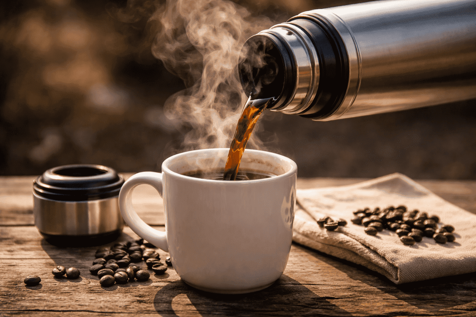 ¿Cuánto tiempo se mantiene el café caliente en un termo?